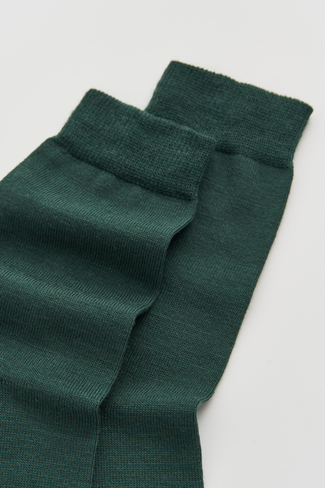 Deep Forest Green Merino Socks: 4-7