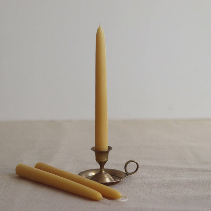 Five Bees Beeswax Taper Dinner Candle