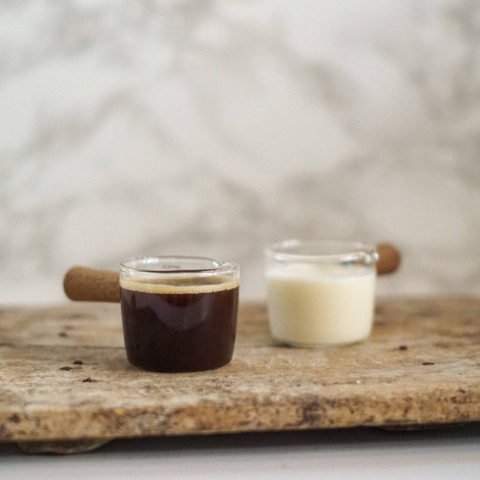 Wooden Handled Glass Server