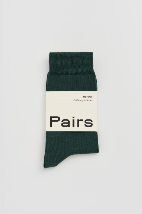 Deep Forest Green Merino Socks: 4-7