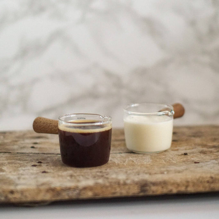 Wooden Handled Glass Server