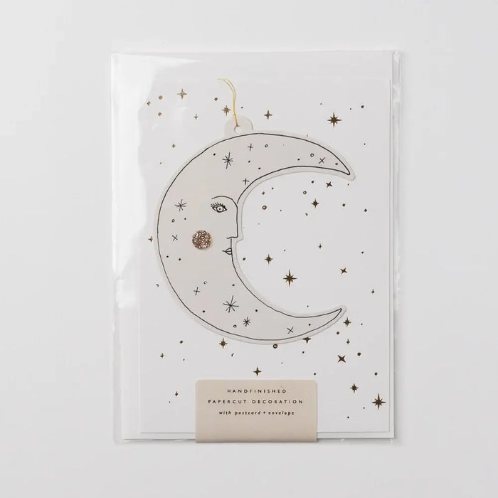 MOONFACE PAPERCUT DECORATION/CARD 