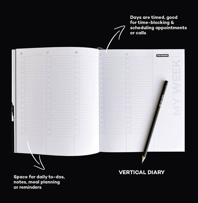 Undated Planner Inkwell (Vertical Diary)