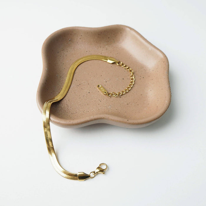 Gold Plated Herringbone Bracelet