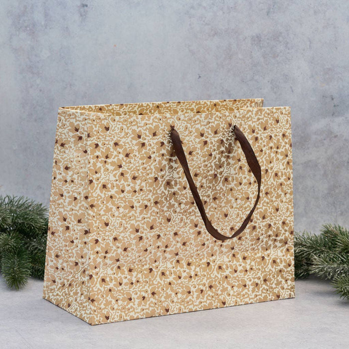 Gold Leaf Paper Gift Bag - Medium