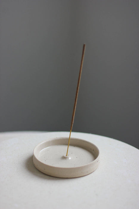 Stoneware  Incense Holder Design  Specked