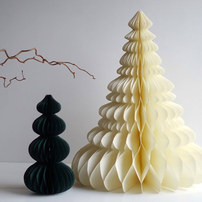 Extra large Foldable Ivory Christmas Tree Deco