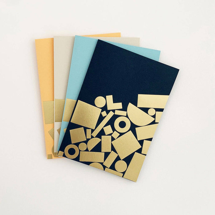 Stack, Brass & Navy, Foiled Greetings Card