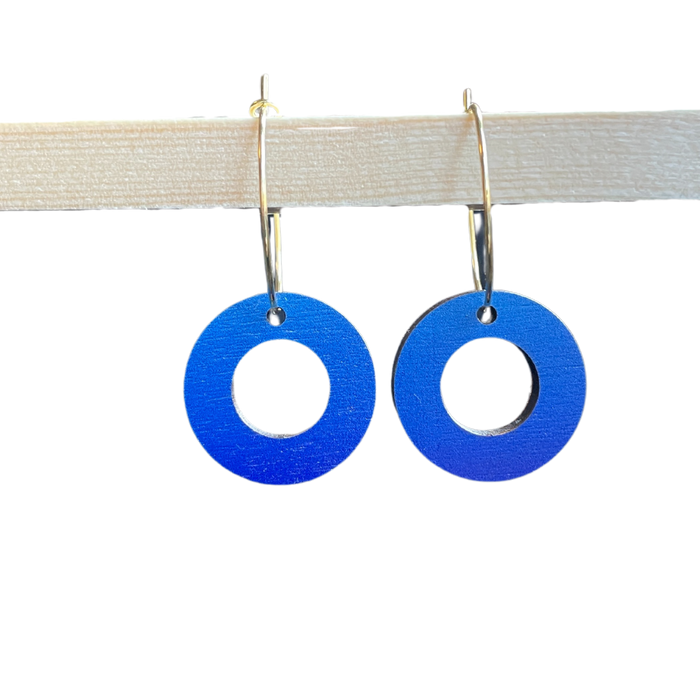 Donut  Earrings - Ocean Blue