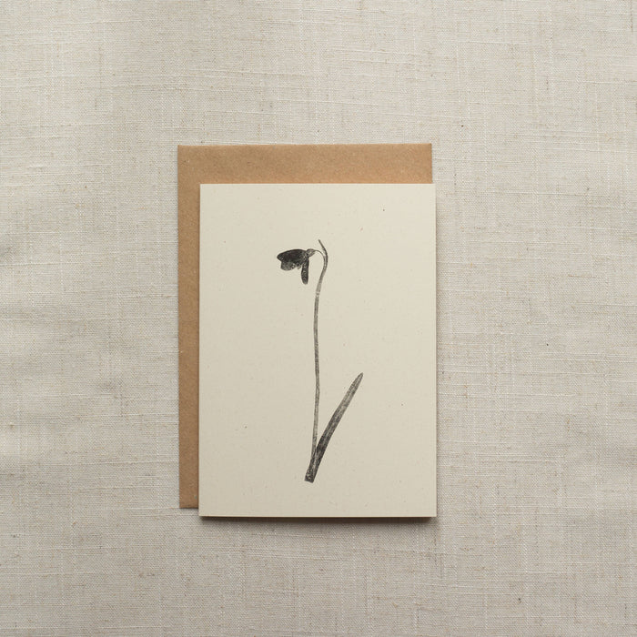 Snowdrop Greeting Card A6 Recycled Card 