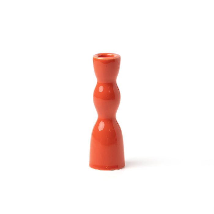Low Wave Candleholder - Coral
