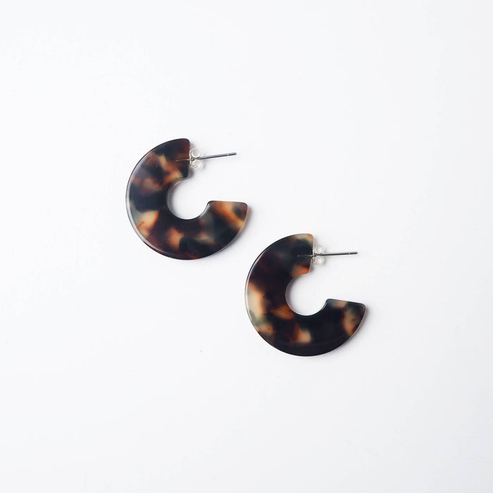 Foret Statement Acetate Resin Hoop Earrings