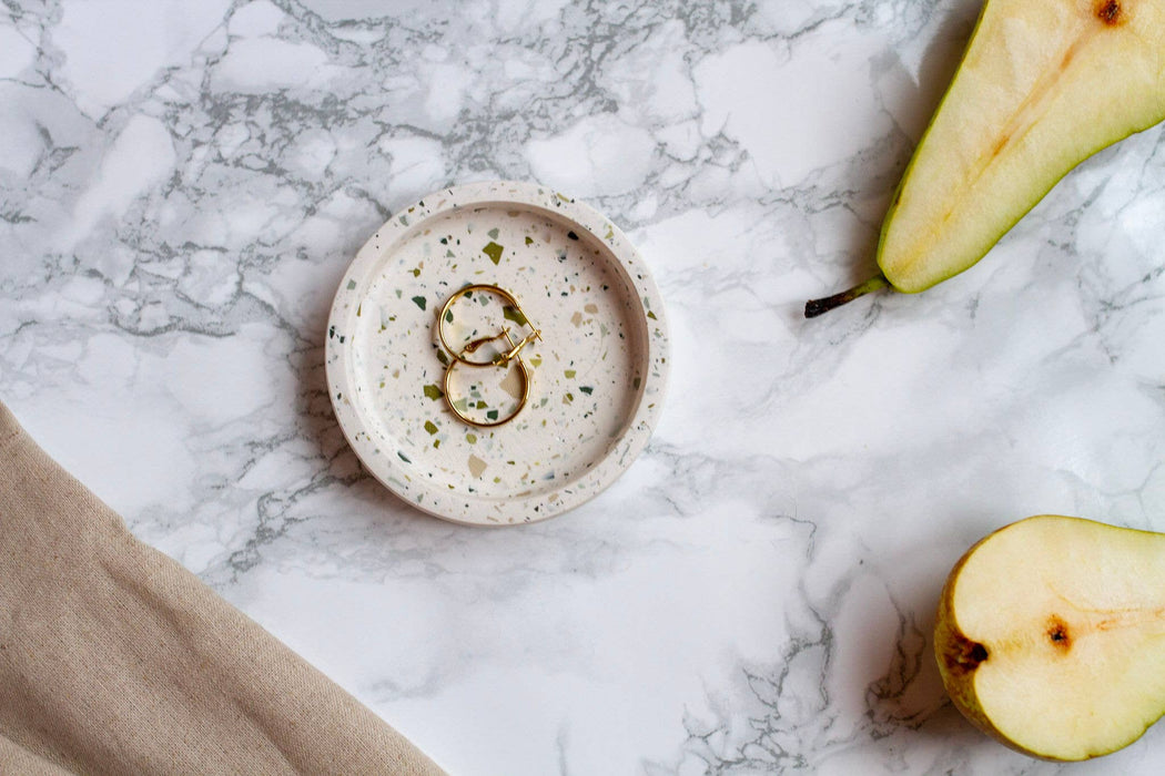 Round Coaster Dish - Grove: White Grove Mix Terrazzo