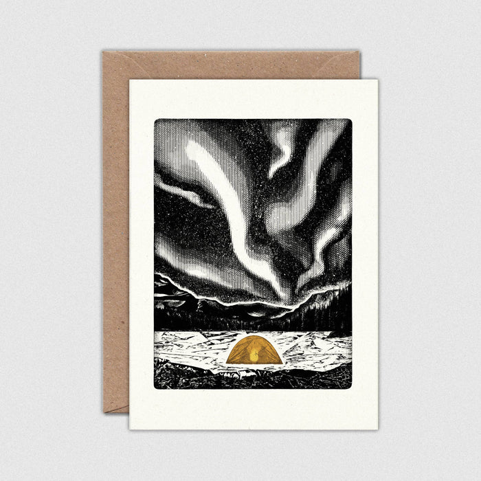 Northern Lights Individual Card (A6) Stars Aurora