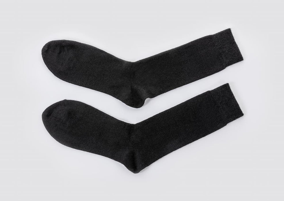 Black Merino Socks: Large (UK 11-13)