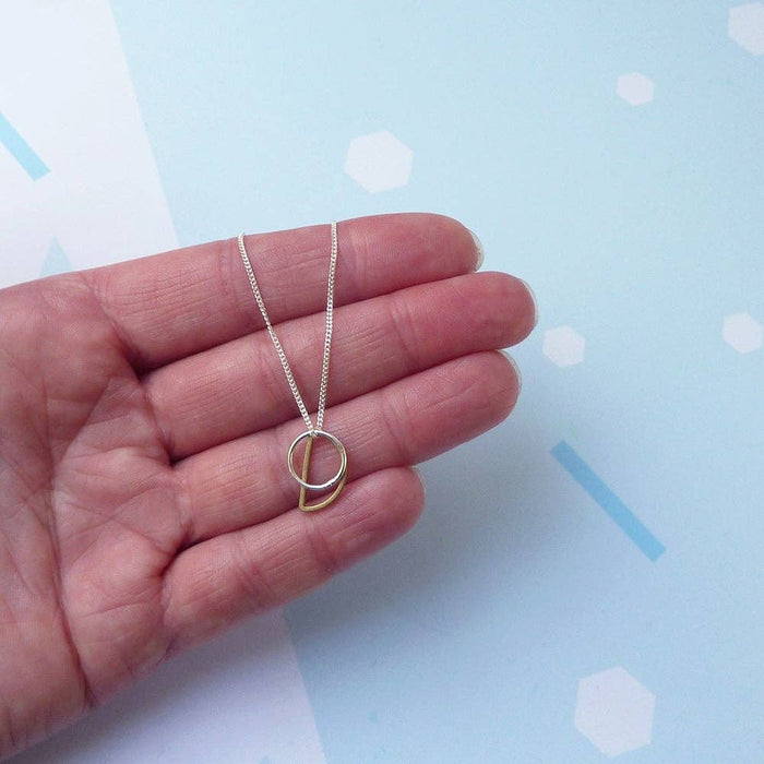 Mini Locus, sterling silver geometric charm necklace