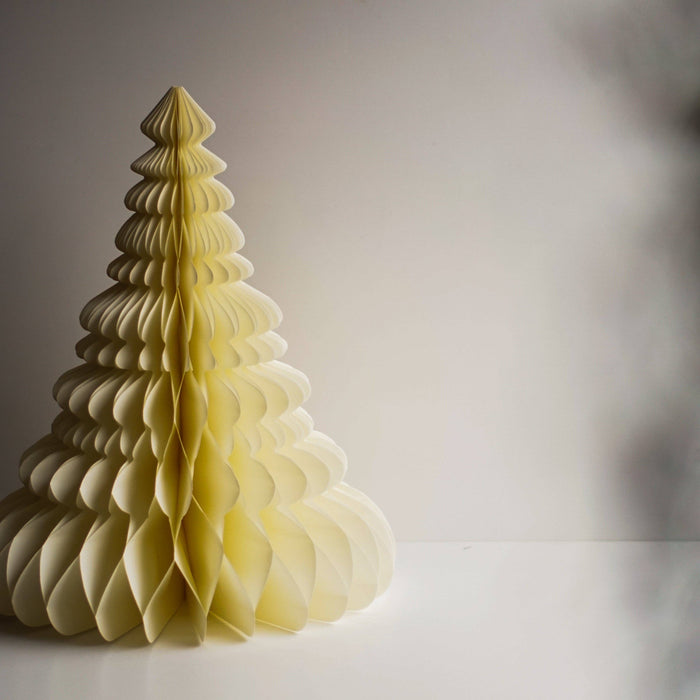 Extra large Foldable Ivory Christmas Tree Deco