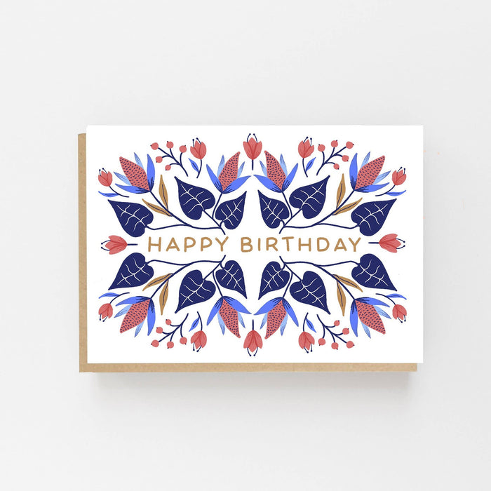 Happy Birthday - Floral Folk