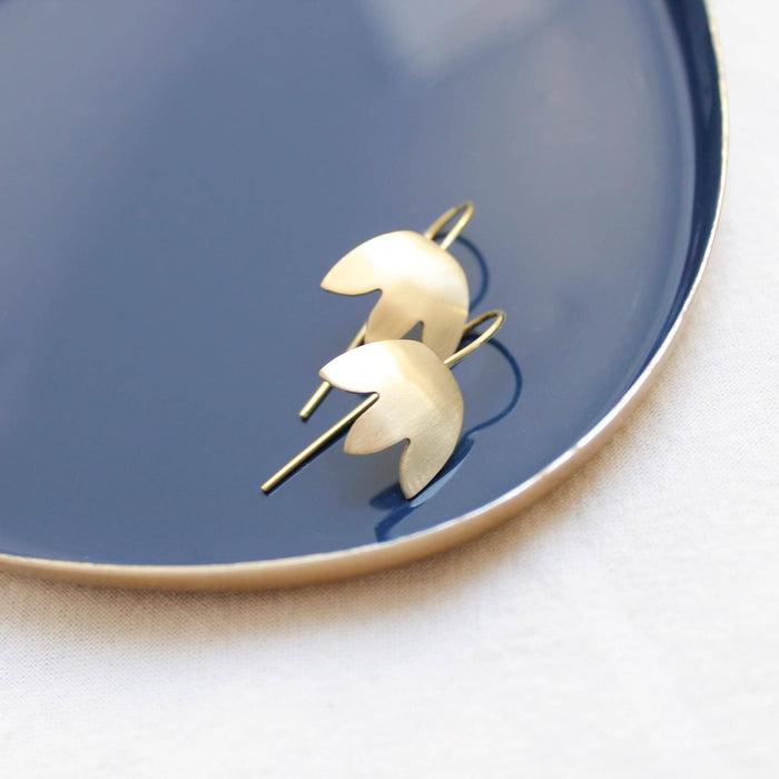 Mini Matisse Earrings In Brass