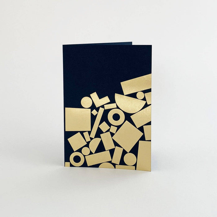 Stack, Brass & Navy, Foiled Greetings Card