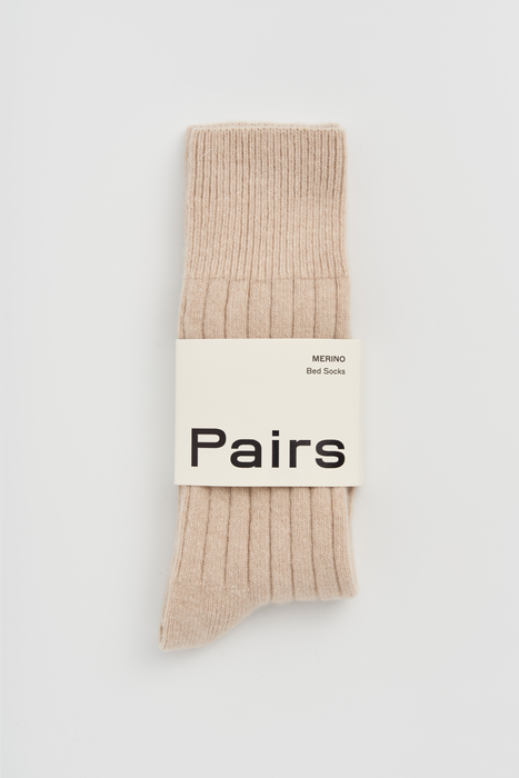Milky Tea Merino Bed Socks:  Large (UK 9-13)