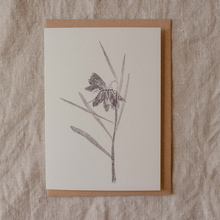 Fritillary Botanical Print Greeting Card A6 Recycled