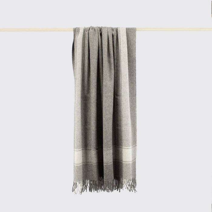 THROW BLANKET / STRIPE WOOL: Light Wool