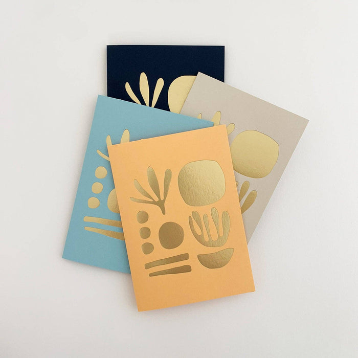 Seaweed Card Brass & Mist