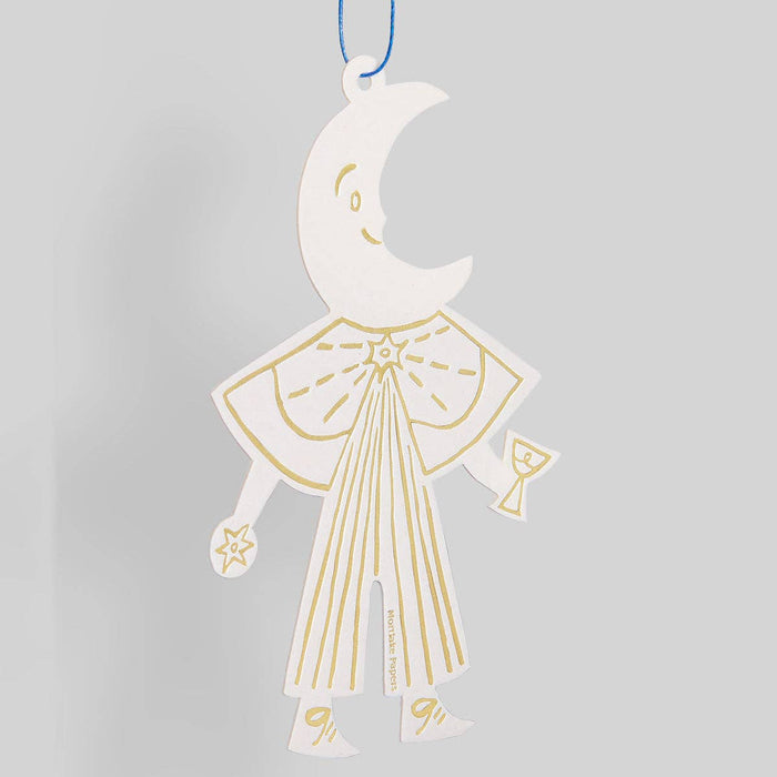 Moon Folk Ornament | Christmas Decoration | Holiday Ornament