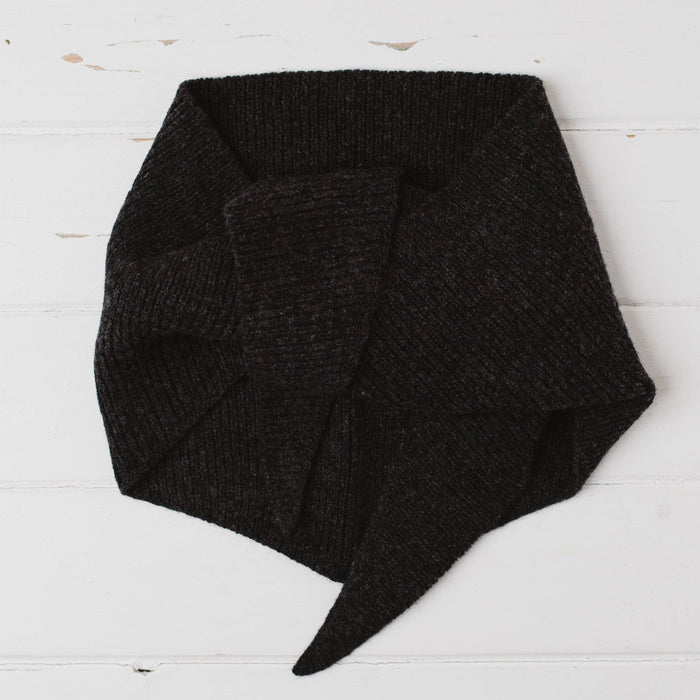 Lambswool neckerchief - charcoal