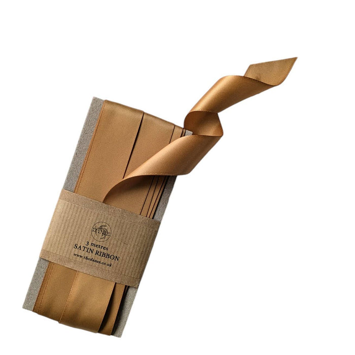 GOLD Luxury Double Faced Satin Silk Ribbon, 25mm x 3M