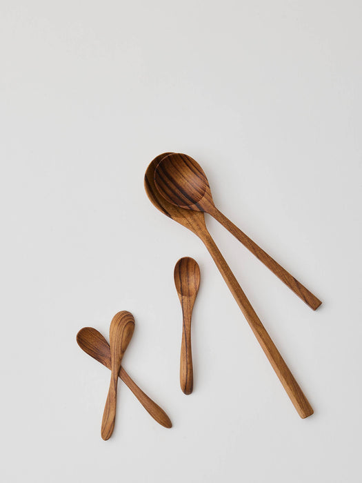 Teak spoon set