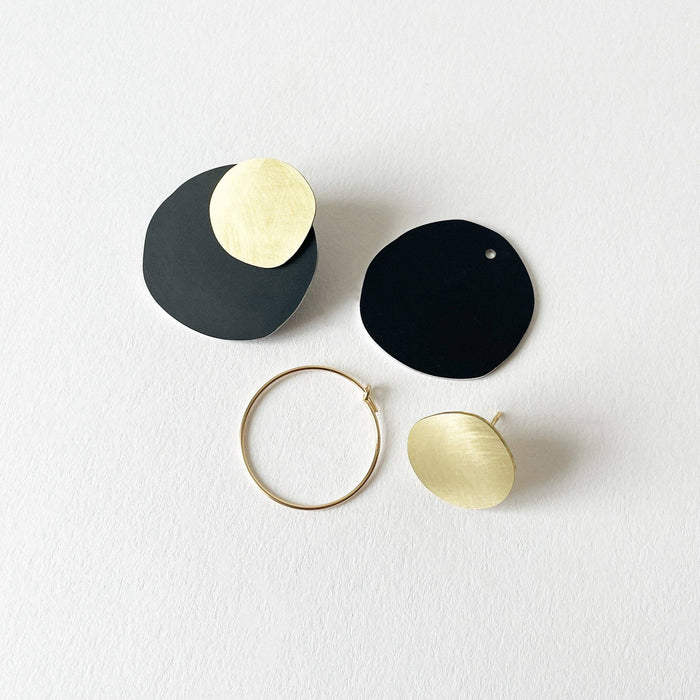 3 in 1 Brass Cast Earrings