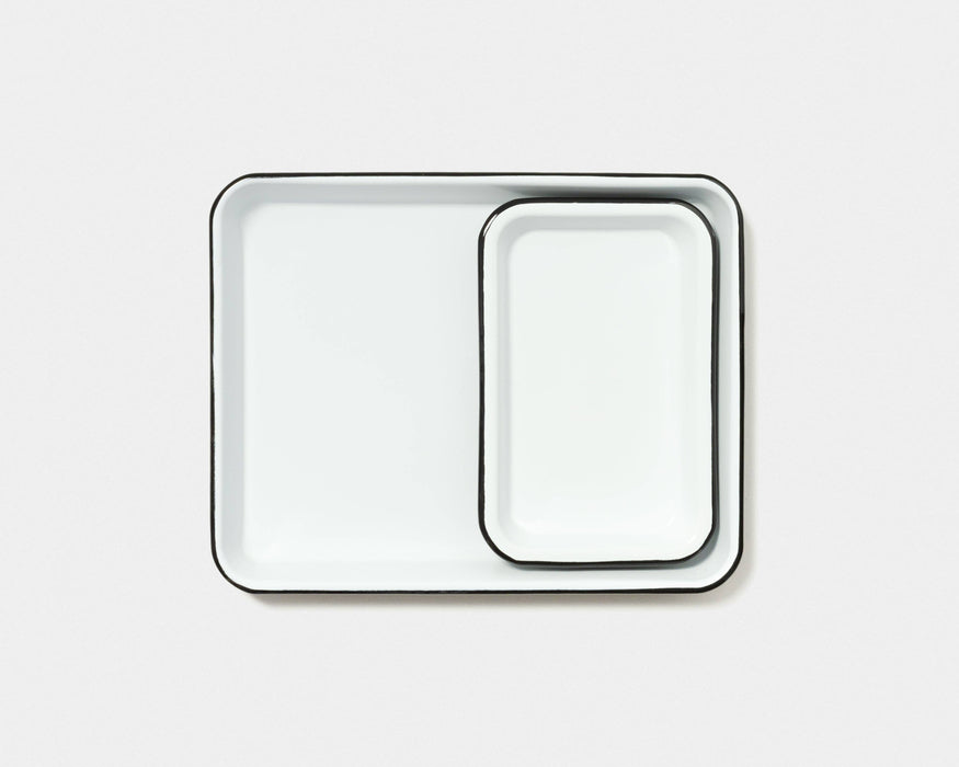 Small Enamel Tray: Coal Black