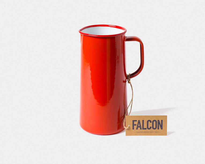 3 Pint Enamel Pitcher: Cream