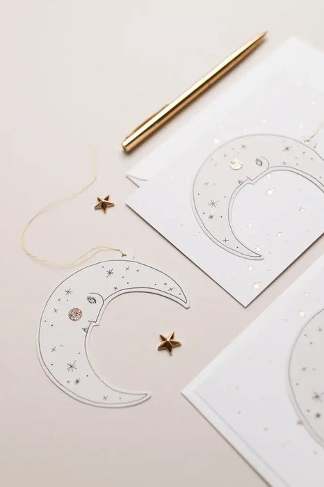 MOONFACE PAPERCUT DECORATION/CARD 