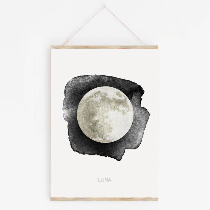 Luna, Full Moon Art Print - A4