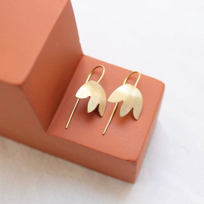 Mini Matisse Earrings In Brass