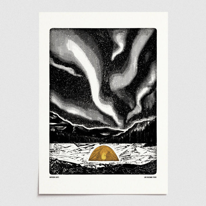 Northern Lights Print A3