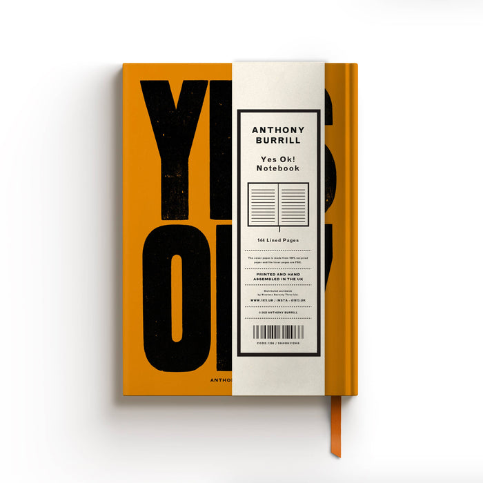 YES OK! A5 Lined Notebook by Anthony Burrill