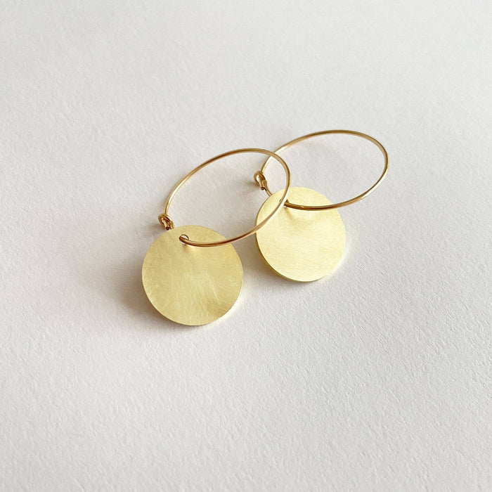 Stack Disc Hoop Earrings