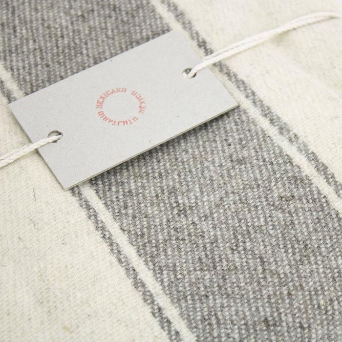 THROW BLANKET / STRIPE WOOL: Light Wool