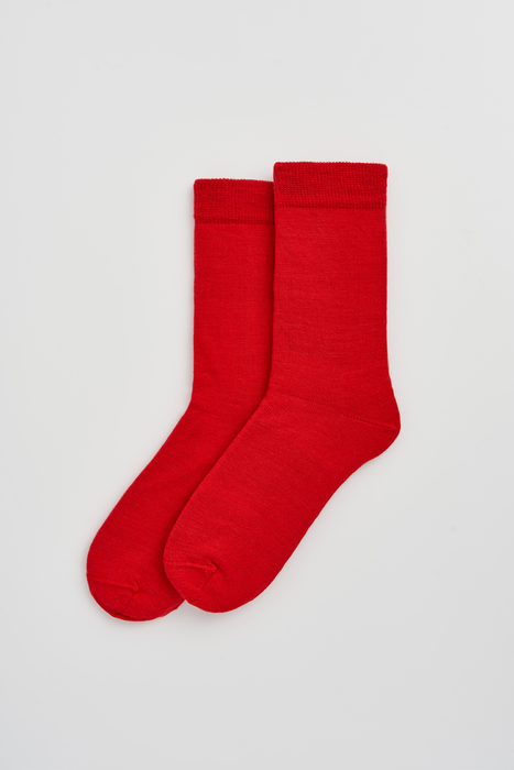 Postbox Red Merino Socks: Large (UK 11-13)