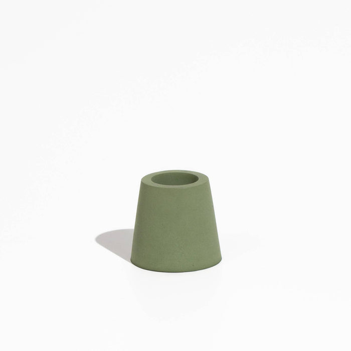 Stump Candle Holder Green