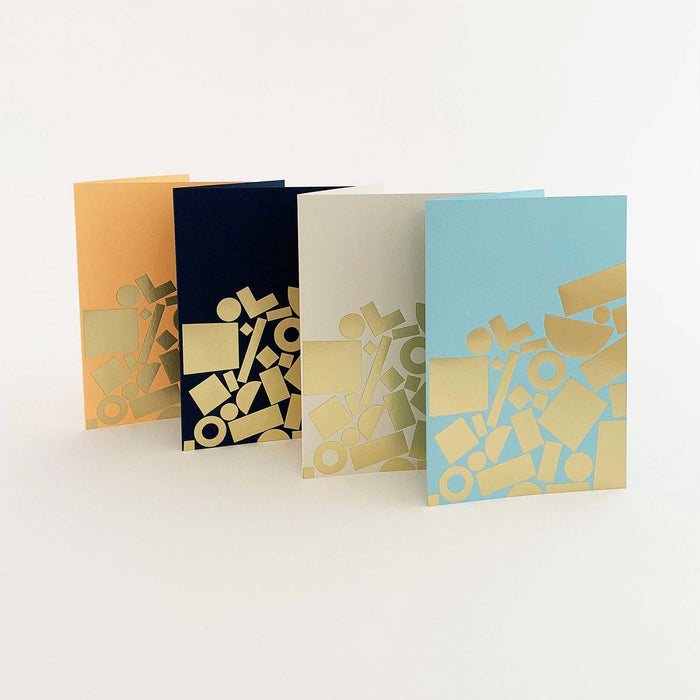 Stack, Brass & Navy, Foiled Greetings Card