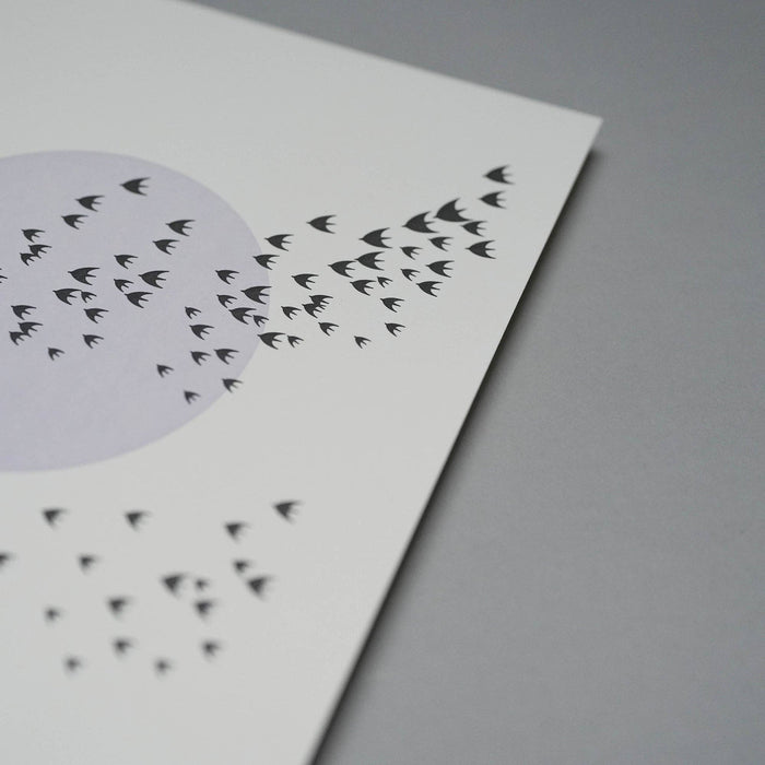 A4 Limited Edition Sky Full of Birds Letterpress Print