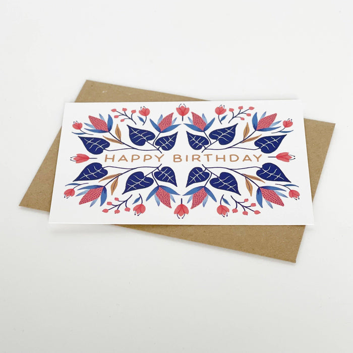 Happy Birthday - Floral Folk