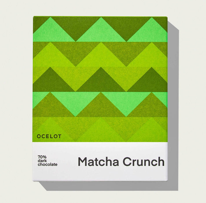 Matcha Crunch - Organic 70% dark chocolate bar, 70g