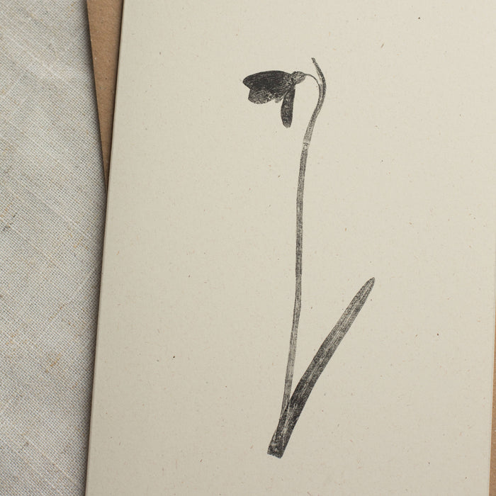 Snowdrop Greeting Card A6 Recycled Card 