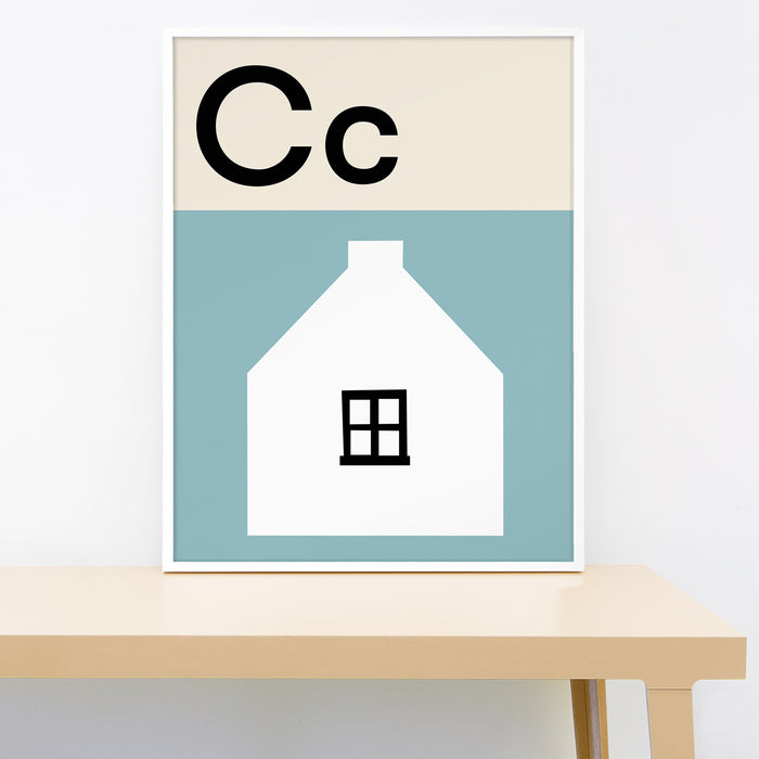 Cc for Croft House/Cottage - Large  Blue + White